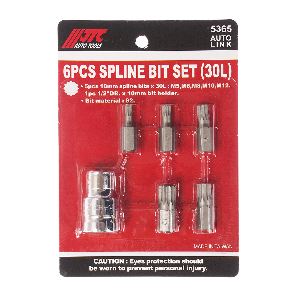 Набор бит 1/2" SPLINE с держателем М5-12 6 предметов JTC JTC-5365