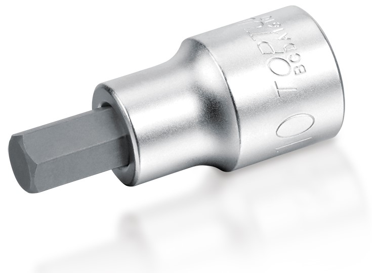 Головка торцевая с шестигранной вставкой HEX 1/4" 6 мм L=37 мм TOPTUL BCDA0806