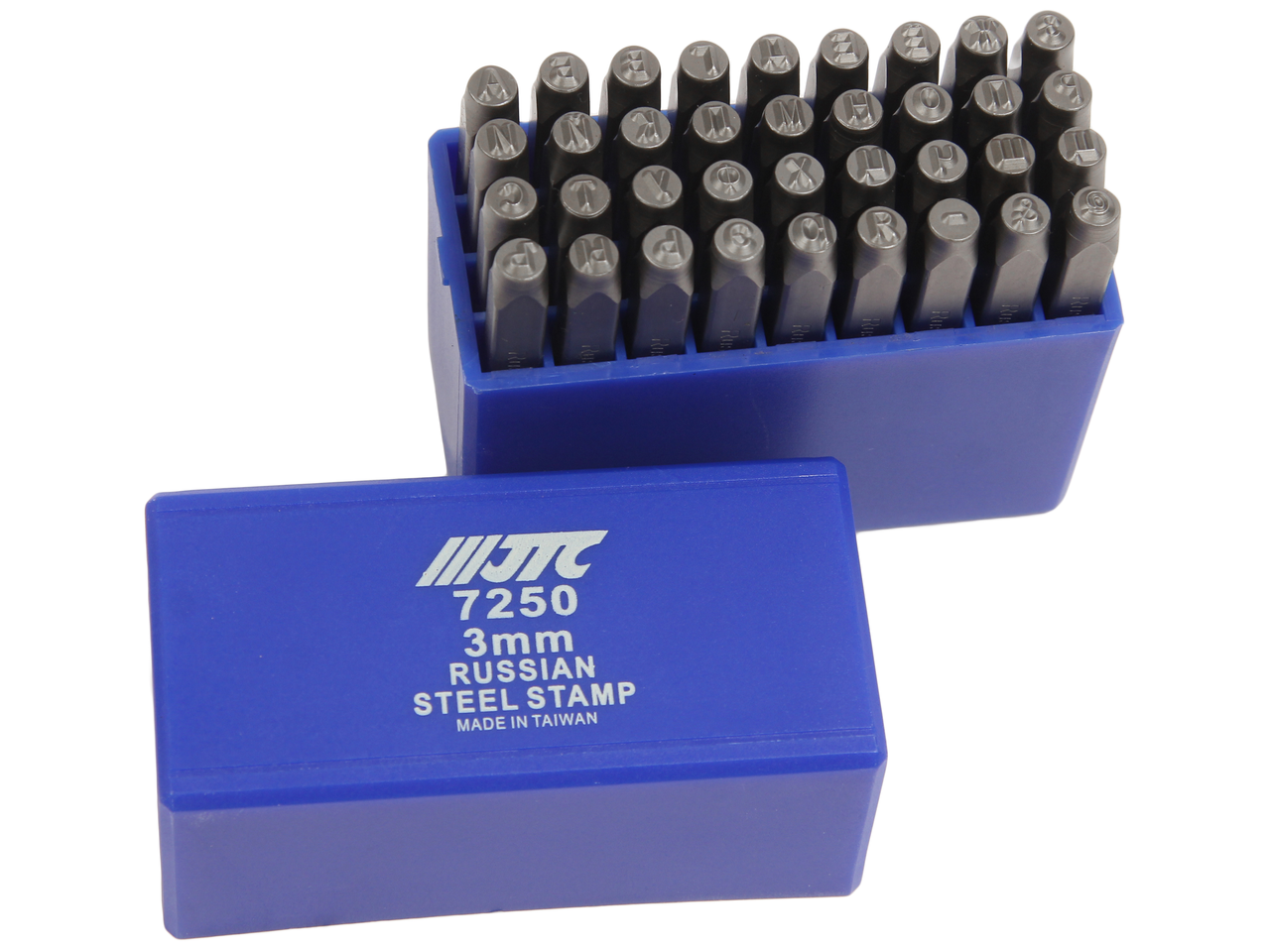 Клейма буквенные кириллица 3мм (HRC 60+-2град. DIN 1451) JTC JTC-7250
