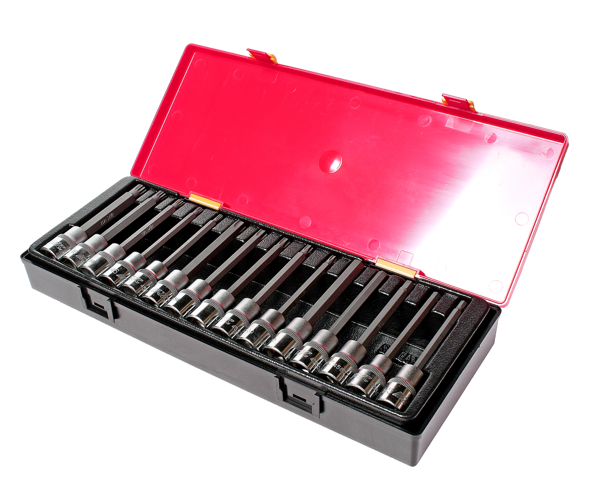 Набор головок и бит-головок 1/2" TORX,HEX,SPLINE 15 предметов в кейсе JTC JTC-K4152
