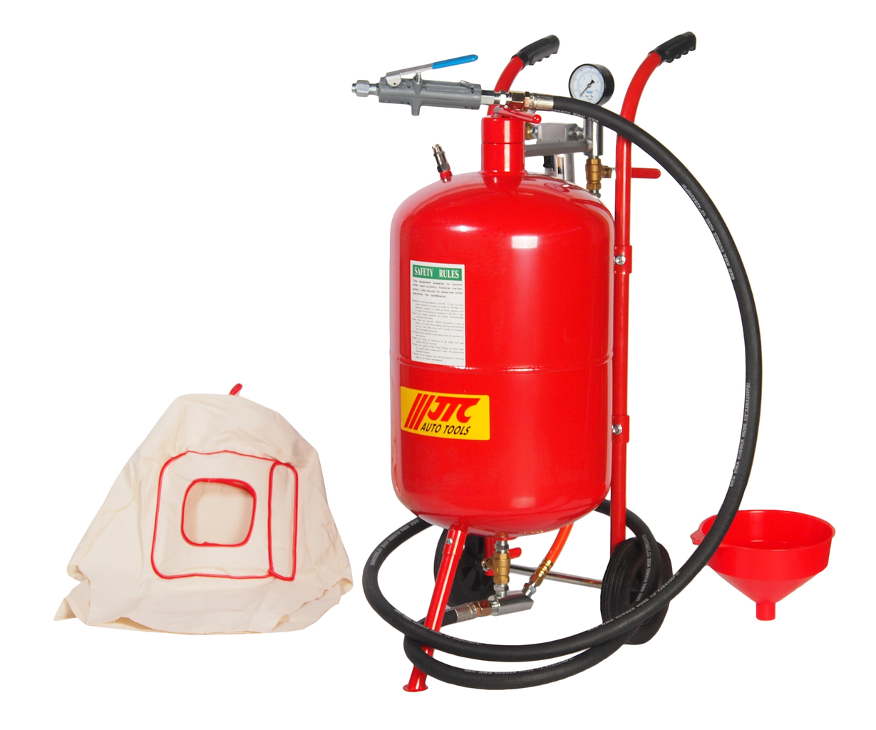 Аппарат пескоструйный 38л шланг 1/2", 250PSI JTC JTC-5324