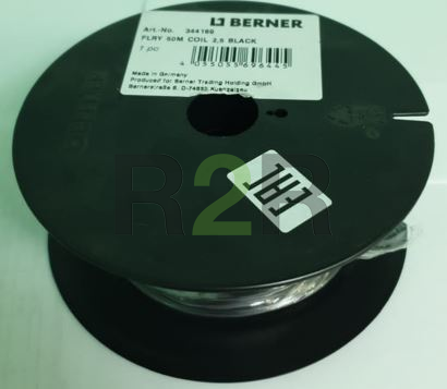 Провода FLY с одиночной изоляцией черный 2,5 BERNER