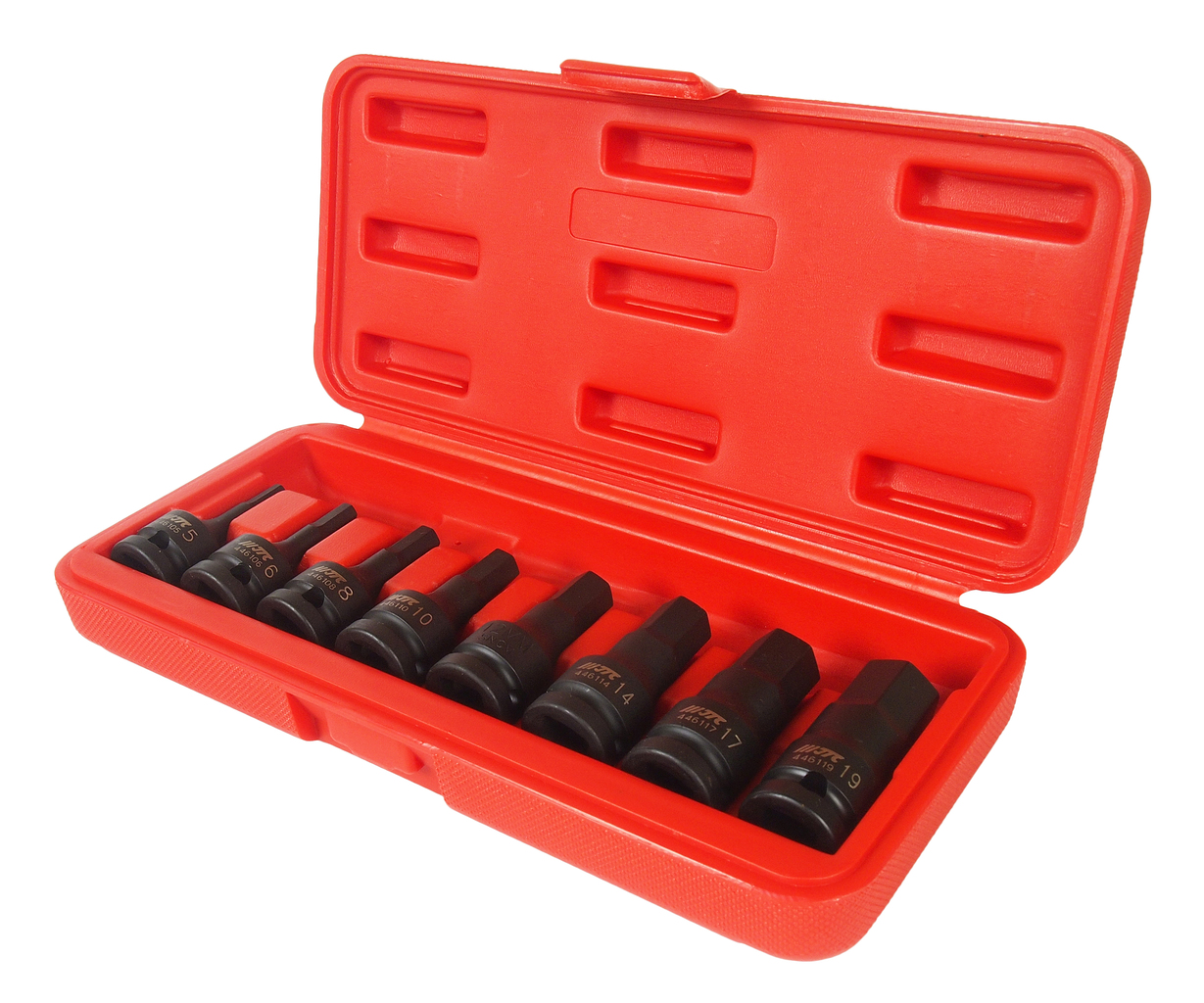 Набор бит-головок 1/2" HEX H5-19ммх60мм ударных 8 предметов в кейсе JTC JTC-J408H