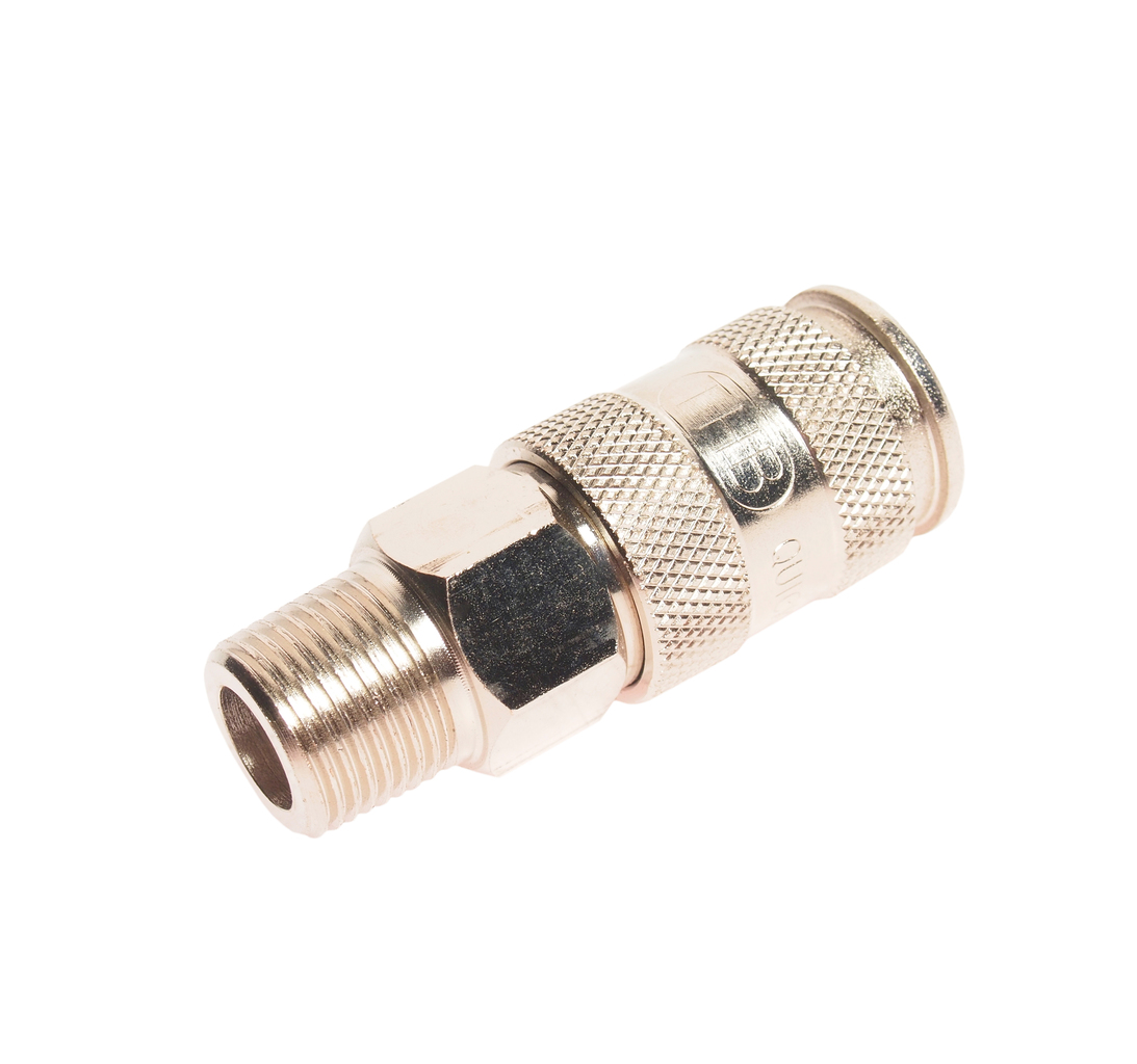 Переходник для компрессора M3/8" быстросъемный с клапаном наружная резьба JTC JTC-D30SMA