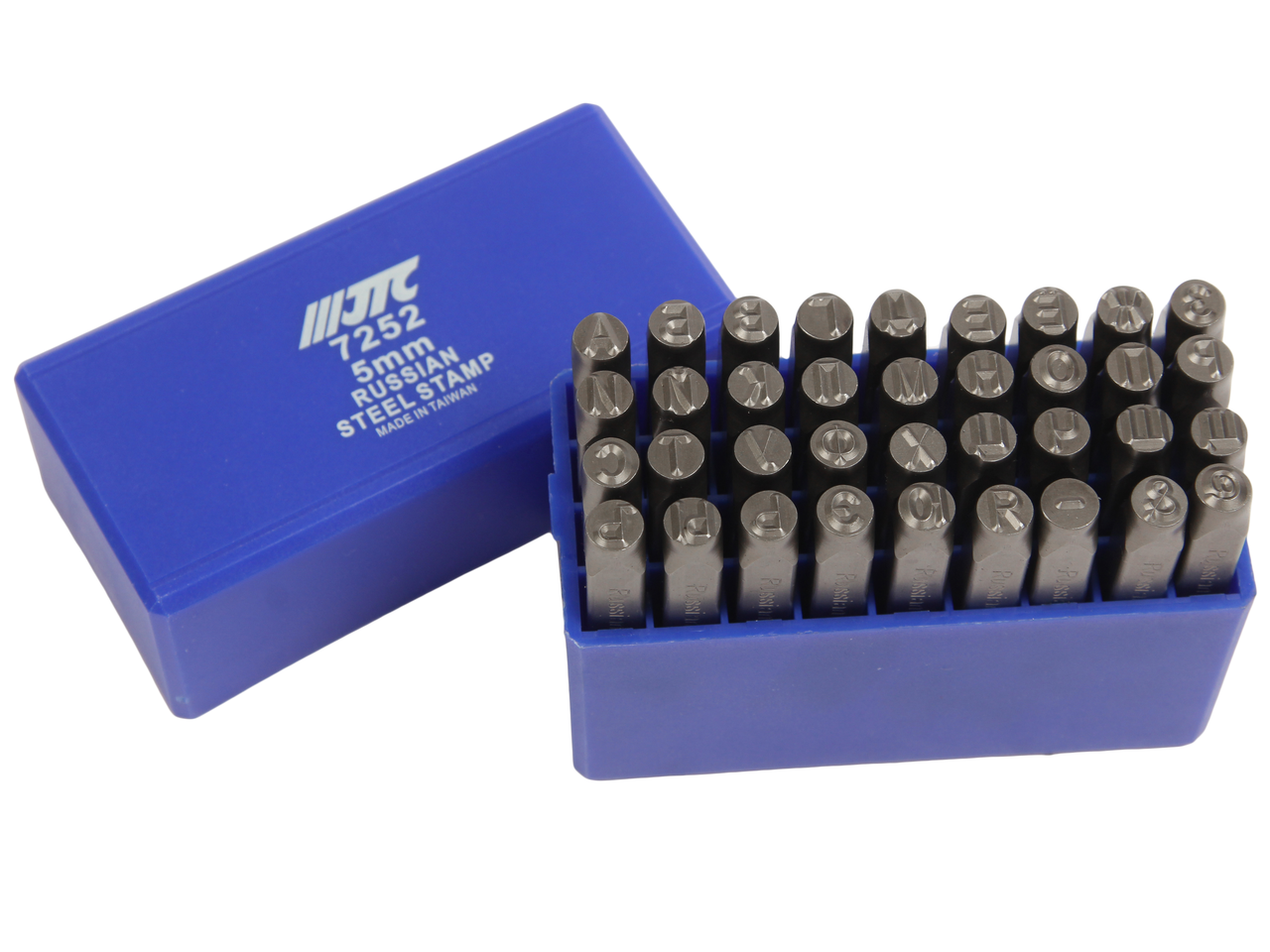 Клейма буквенные кириллица 5мм (HRC 60+-2град. DIN 1451) JTC JTC-7252