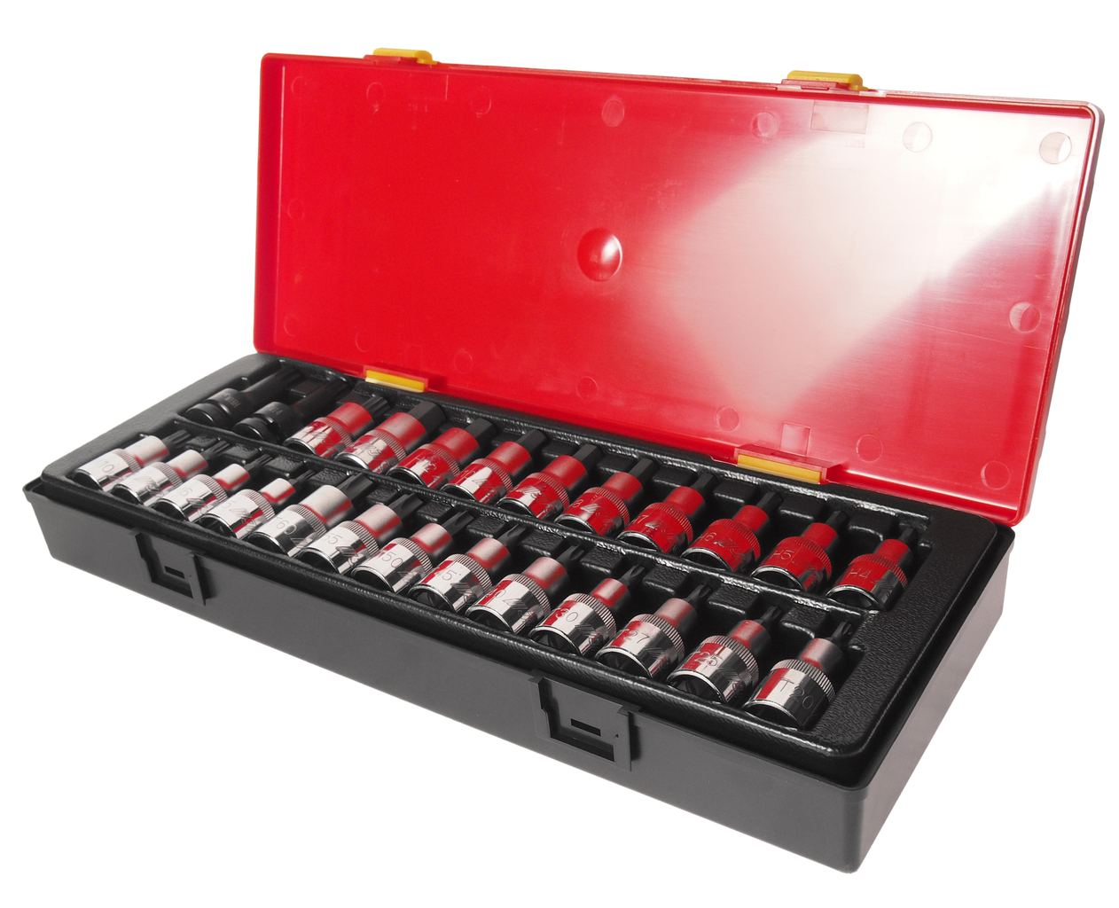 Набор бит-головок 1/2" HEX H4-H14, TORX T20-T60,SPLINE M5-M12 25 предметов JTC JTC-K4251