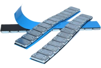 Грузики балансировочные адгезивные 12×5 гр (Синий скотч) (Zn) 50 шт/упак.