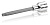 Головка торцевая TORX 1/2" T40 L=120 мм с отверстием TOPTUL
