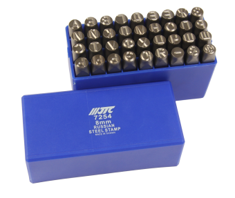 Клейма буквенные кириллица 8мм (HRC 60+-2град. DIN 1451) JTC JTC-7254