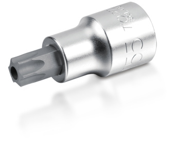 Головка торцевая TORX 1/4" T25 L=37 мм с отверстием TOPTUL