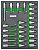 Набор головок торцевых 1/2" с насадками Hex, Torx, Spline, 25 пр., в мягком ложементе TOPTUL  GEB2501
