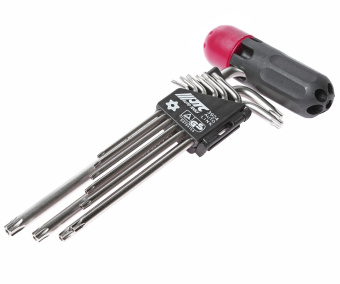 Набор ключей TORX T10Н-Т50H Г-образных 9 предметов JTC